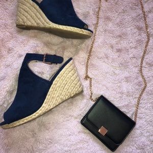 Navy blue wedges